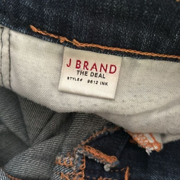 J Brand jeans 31 dark blue wash the deal 9 inch zipper on both legs - Picture 8 of 13